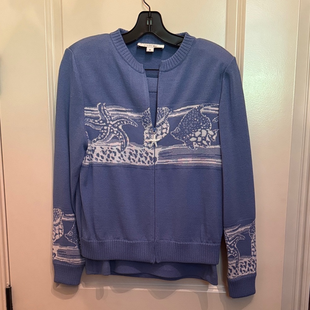 St. John Cardigan and Skirt Set